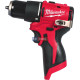 Aku kompaktná bezuhlíková príklepová vŕtačka MILWAUKEE M12 BLPDRC-0