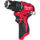Aku kompaktná bezuhlíková príklepová vŕtačka MILWAUKEE M12 BLPDRC-0