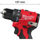 Aku kompaktný bezuhlíkový skrutkovač MILWAUKEE M12 BLDDRC-402C
