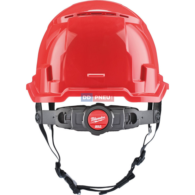 Prilba Milwaukee BOLT™100 – odvetrávaná, s podbradným pásikom, červená