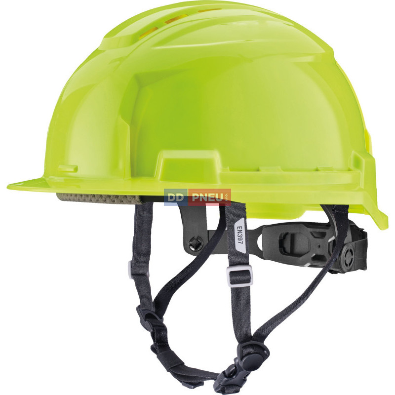 Prilba Milwaukee BOLT™100 – odvetrávaná, s podbradným pásikom, žltá s vysokou viditeľnosťou