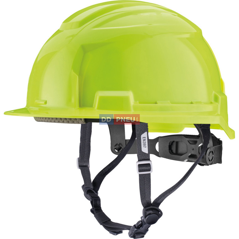 Prilba Milwaukee BOLT™100 – neodvetrávaná, s podbradným pásikom, žltá s vysokou viditeľnosťou