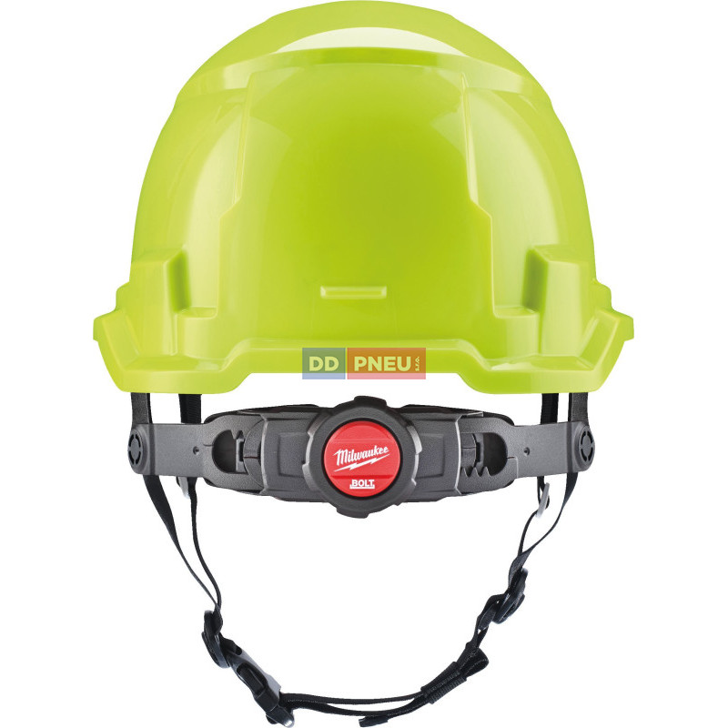 Prilba Milwaukee BOLT™100 – neodvetrávaná, s podbradným pásikom, žltá s vysokou viditeľnosťou