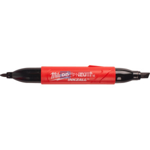 Značkovač s dvojitým hrotom MILWAUKEE INKZALL™ – zošikmený/tenký