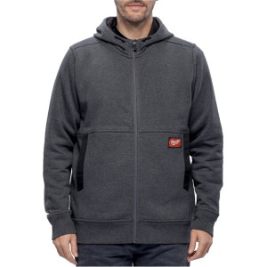 Pracovná mikina so zipsom a kapucňou Milwaukee GRIDIRON™ WHZ – šedá, M