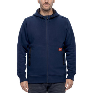 Pracovná mikina so zipsom a kapucňou Milwaukee GRIDIRON™ WHZ – modrá, XXL