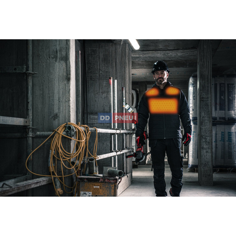 HEXON vyhrievaná prešívaná bunda Milwaukee M12 HPJBL3-0 – čierna, L