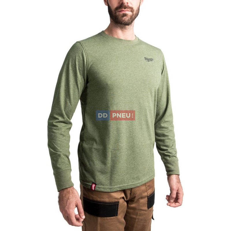 Hybridné tričko s dlhým rukávom Milwaukee HT LS GR – zelené