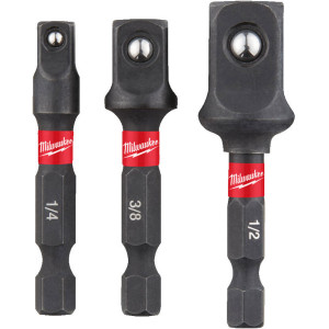 Sada adaptérov MILWAUKEE SHOCKWAVE z 1/4" HEX na 1/4˝, 3/8˝, 1/2˝