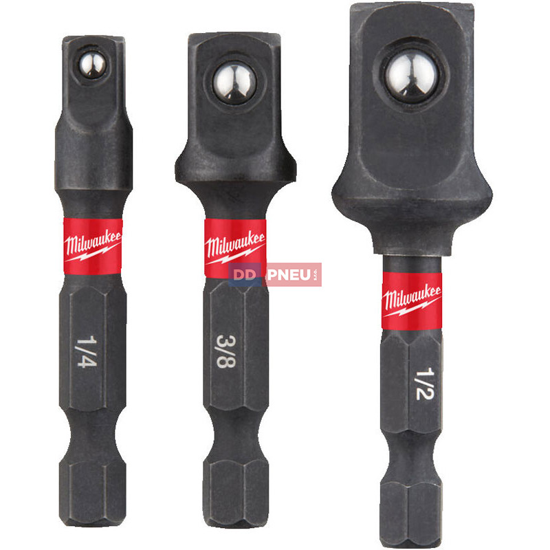 Sada adaptérov MILWAUKEE SHOCKWAVE z 1/4" HEX na 1/4˝, 3/8˝, 1/2˝