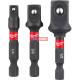 Sada adaptérov MILWAUKEE SHOCKWAVE z 1/4" HEX na 1/4˝, 3/8˝, 1/2˝