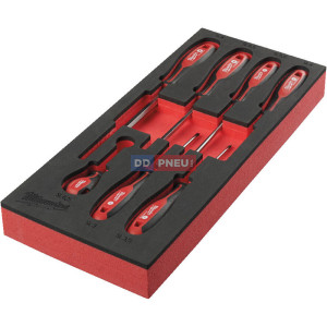 Penová vložka so sadou skrutkovačov SL a PH MILWAUKEE – 7 ks