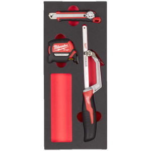 Penová vložka s náradím (pílka, meter, nôž) MILWAUKEE – 3ks