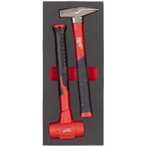 Penová vložka so zámočníckym kladivom 500g a paličkou bez spätného rázu MILWAUKEE – 2ks