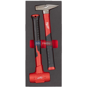 Penová vložka so zámočníckym kladivom 500g a paličkou bez spätného rázu MILWAUKEE – 2ks