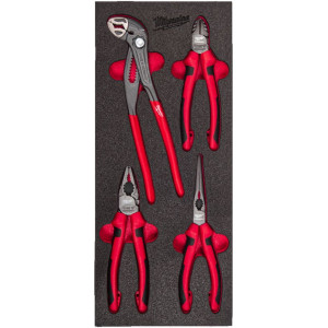 Penová vložka so sadou klieští MILWAUKEE – 4ks