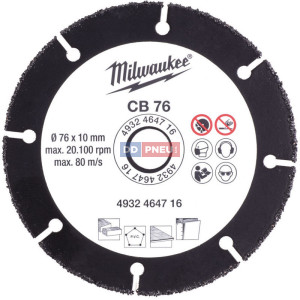 Karbidový kotúč CB 76/10 MILWAUKEE- 76 mm