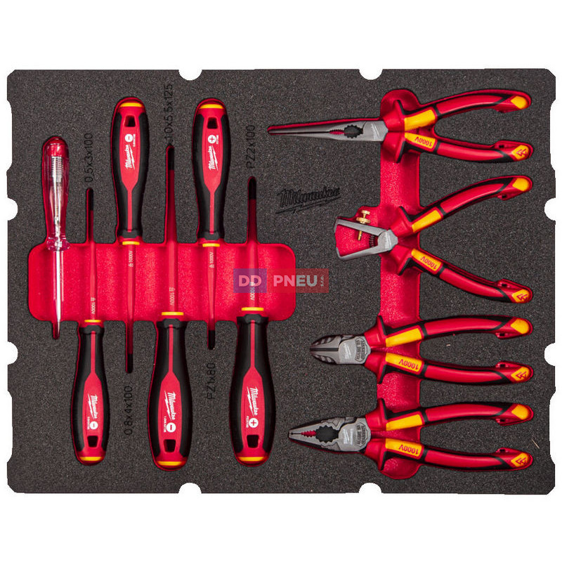 Penová vložka MILWAUKEE PACKOUT™ s elektrikárskou sadou – 9 ks