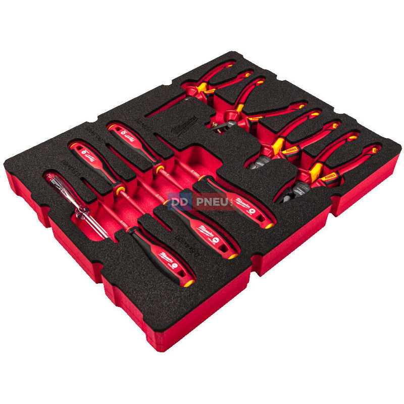 Penová vložka MILWAUKEE PACKOUT™ s elektrikárskou sadou – 9 ks