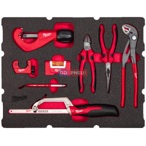 Penová vložka MILWAUKEE PACKOUT™ so sadou náradia pre inštalatérov – 8 ks