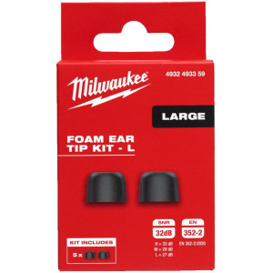 Sada náhradných špuntov do uší z pamäťovej peny, veľkosť L – 5 párov