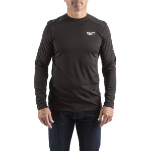 Tričko s dlhým rukávom do teplého počasia Milwaukee WORKSKIN™ Performance WW LS BL – čierne