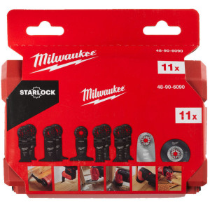 Súprava univerzálnych pílových plátkov MILWAUKEE pre multifunkčné náradie – 11 kusov