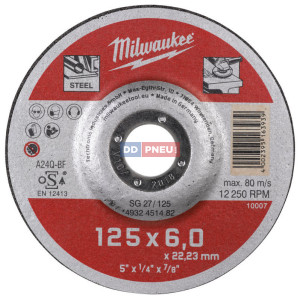 MILWAUKEE brúsny kotúč na kov pre stavárov SG 27/125 MILWAUKEE brúsny kotúč na kov pre stavárov SG 27/125