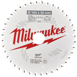 Pílový kotúč MILWAUKEE na drevo 184x30 – 40 zubov