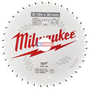 Pílový kotúč MILWAUKEE na drevo 184x30 – 40 zubov