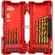 Sada vrtákov do kovu MILWAUKEE RED HEX HSS-G TiN – 10 ks