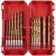 Sada vrtákov do kovu MILWAUKEE RED HEX HSS-G TiN – 19 ks