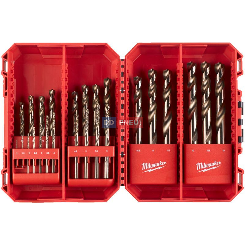 Sada vrtákov MILWAUKEE RED COBALT HSS-G – 25 ks