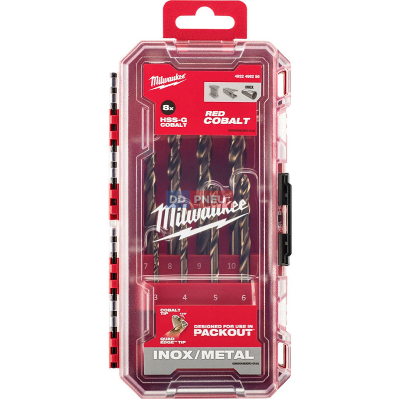 Súprava vrtákov MILWAUKEE RED COBALT HSS-G DIN 338 – 8 ks