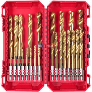 Súprava vrtákov do kovu MILWAUKEE RED HEX HSS-G TiN – 25 ks