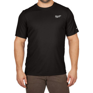 Tričko do teplého počasia MILWAUKEE s krátkym rukávom - čierne