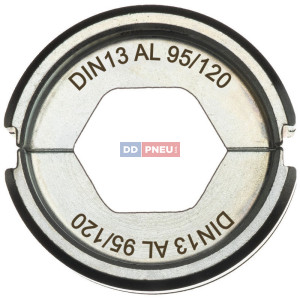 Krimpovacie čeľuste Milwuakee DIN hliník pre kompresné káble a konektory 16-300 mm