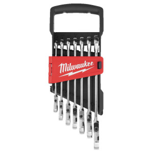 Sada račňových kombinovaných kľúčov s kĺbovou hlavou MILWAUKEE – 7 ks