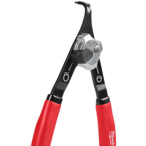 Malé zahnuté 90° kliešte na poistné krúžky – hrot 0.9 mm