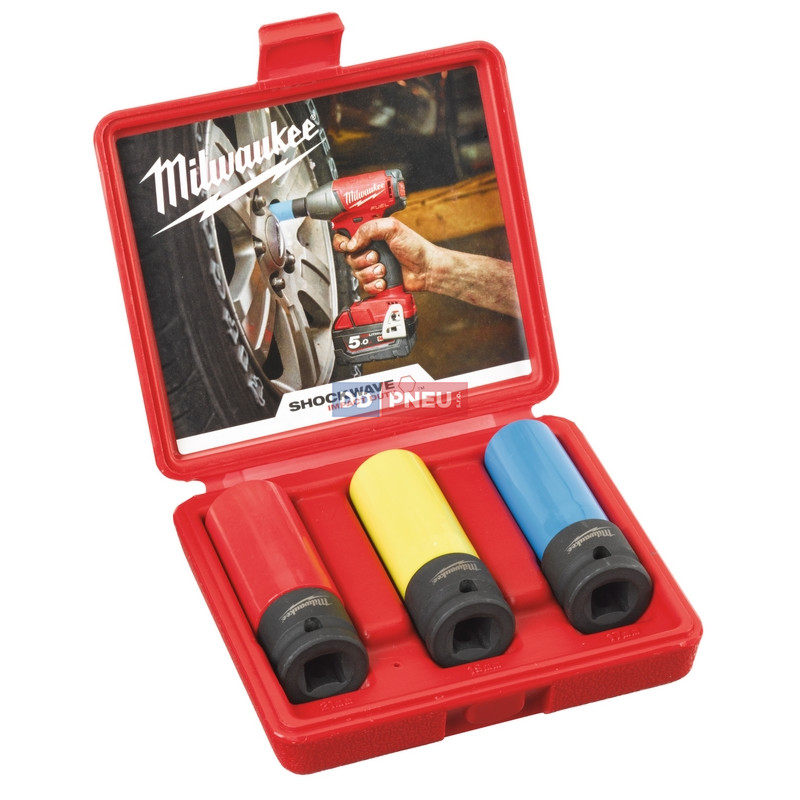 Sada 1/2 "orechov v plastu MILWAUKEE – veľkosť 17,19,21mm