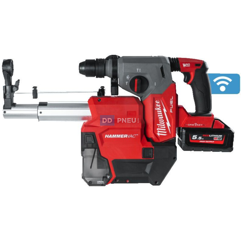 Aku kombi kladivo sds-plus s odsávaním MILWAUKEE M18 ONEFHXDEL-552C