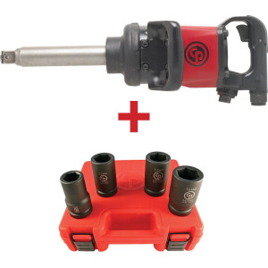 Pneumatický rázový uťahovák 1" Chicago Pneumatic CP7782-6 + sada 4ks nástrčných kľúčov 1'' SS814D