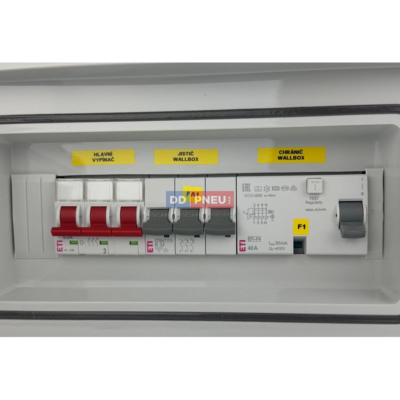 Podružný rozvádzač pre wallboxy 22 kW