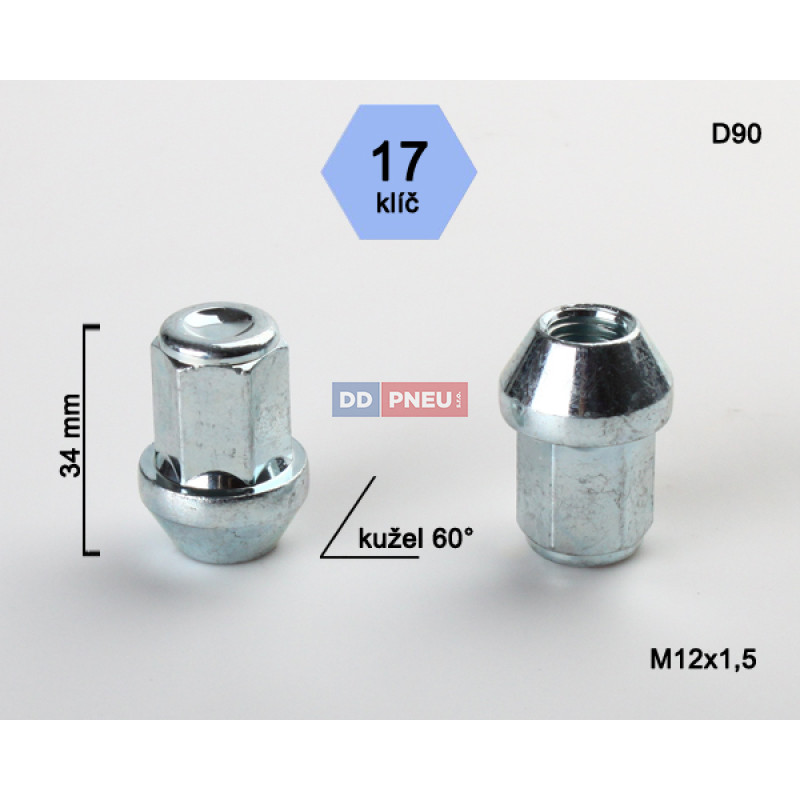 Matice M12x1,50x34 kužeľ zatvorená – klúč 17