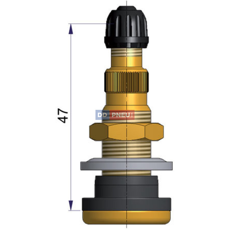 Kovový vodný bezdušový ventil TR618A – diera 16mm