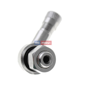 ALU strieborný motocyklový zahnutý ventil - diera 8,3mm ALU strieborný motocyklový zahnutý ventil - diera 8,3mm