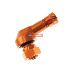 ALU zlatý motocyklový zahnutý ventil - diera 8,3mm ALU zlatý motocyklový zahnutý ventil - diera 8,3mm