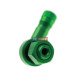 ALU zelený motocyklový zahnutý ventil - diera 8,3mm