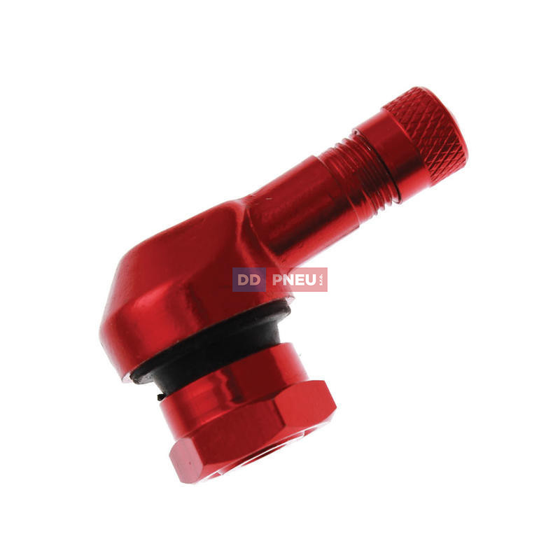 ALU ventil červený pre motocykle – diera 11,5 mm
