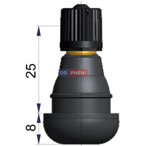 TR 412 – bezdušový moto ventil Schrader, dĺžka 25mm TR 412 – bezdušový moto ventil Schrader, dĺžka 25mm